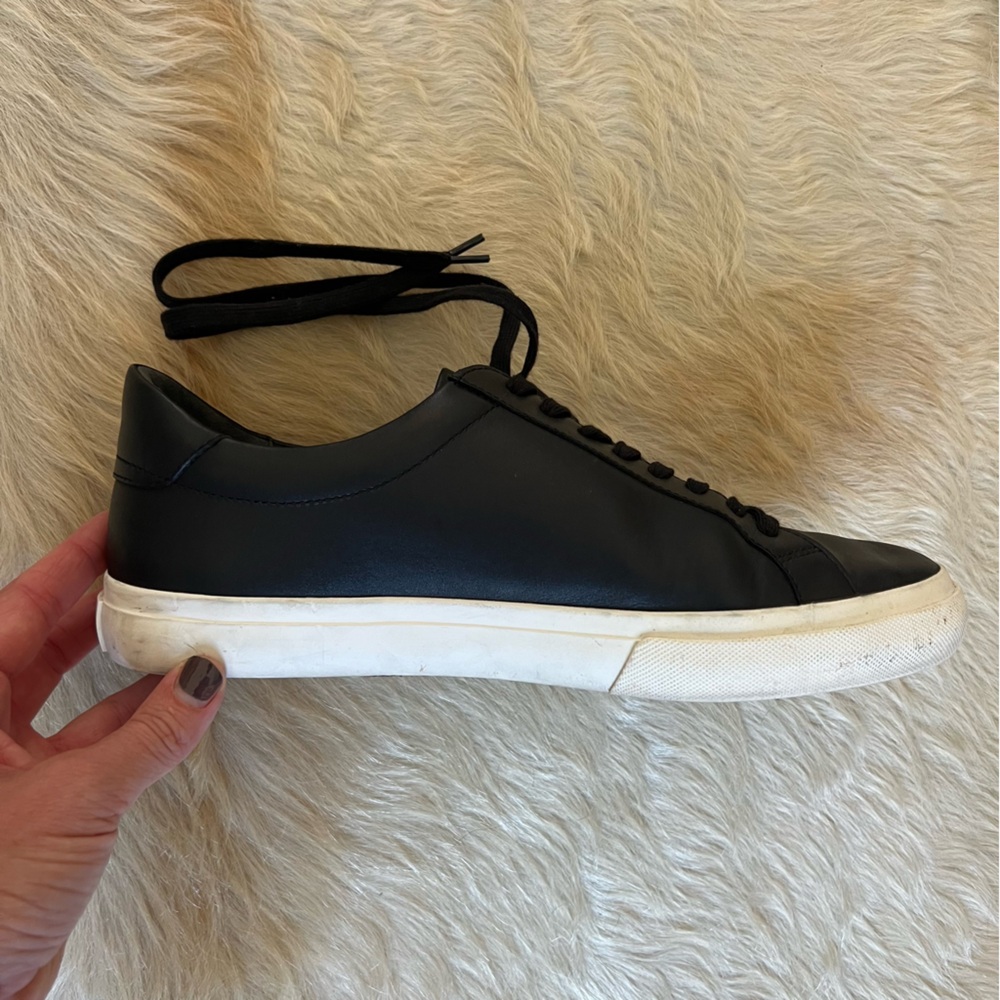 Vince Black Leather Men's Sneakers